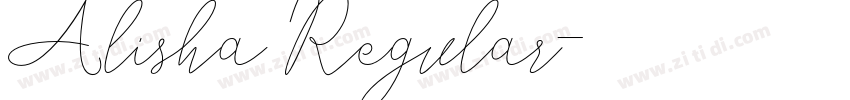 Alisha Regular字体转换